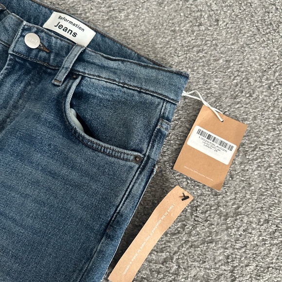 Reformation Liza High Rise Straight Bootcut Jeans in Lanai NWT - Picture 5 of 5